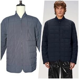 Rains Men's Puffer Jacket - Navy Blue